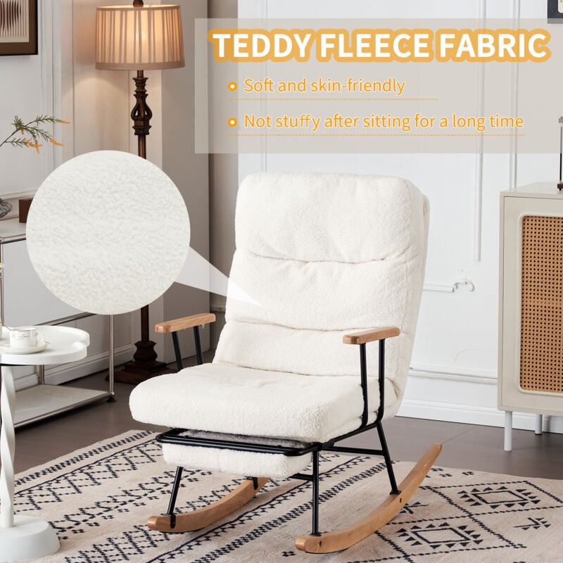 Modern Rocking Chair with Footrest