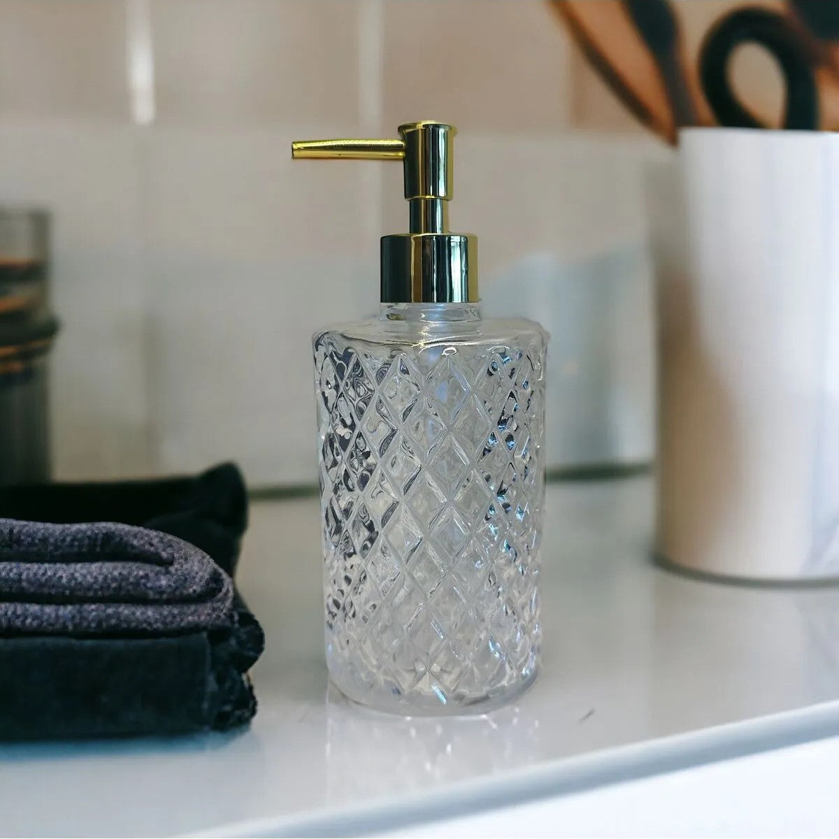 Luxury Glass Liquid Soap Dispenser