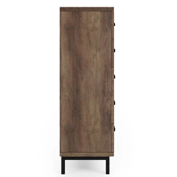 Fulton Tall 5 Drawer Chest, Pine Effect