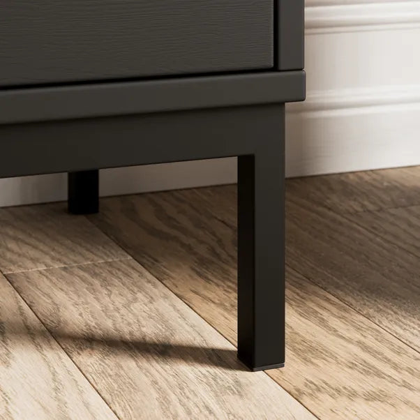 Fulton Extra Wide TV Unit, Black for TVs up to 80