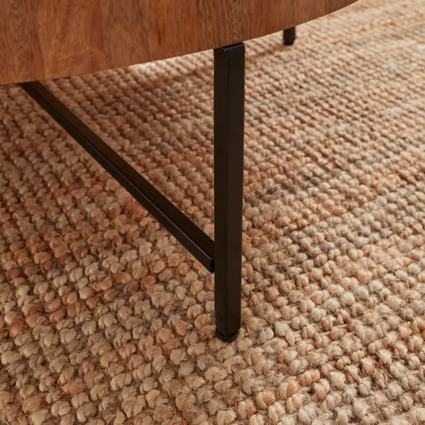 Jaya Round Storage Coffee Table, Mango Wood
