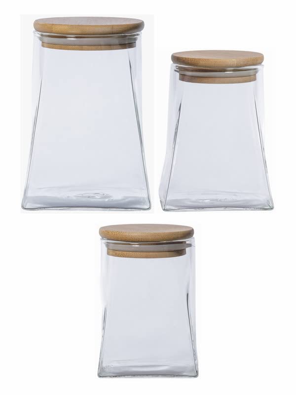 Glass Jars with Natural Bamboo Lids