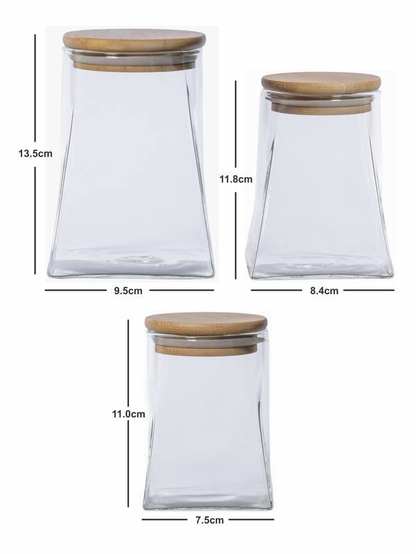 Glass Jars with Natural Bamboo Lids