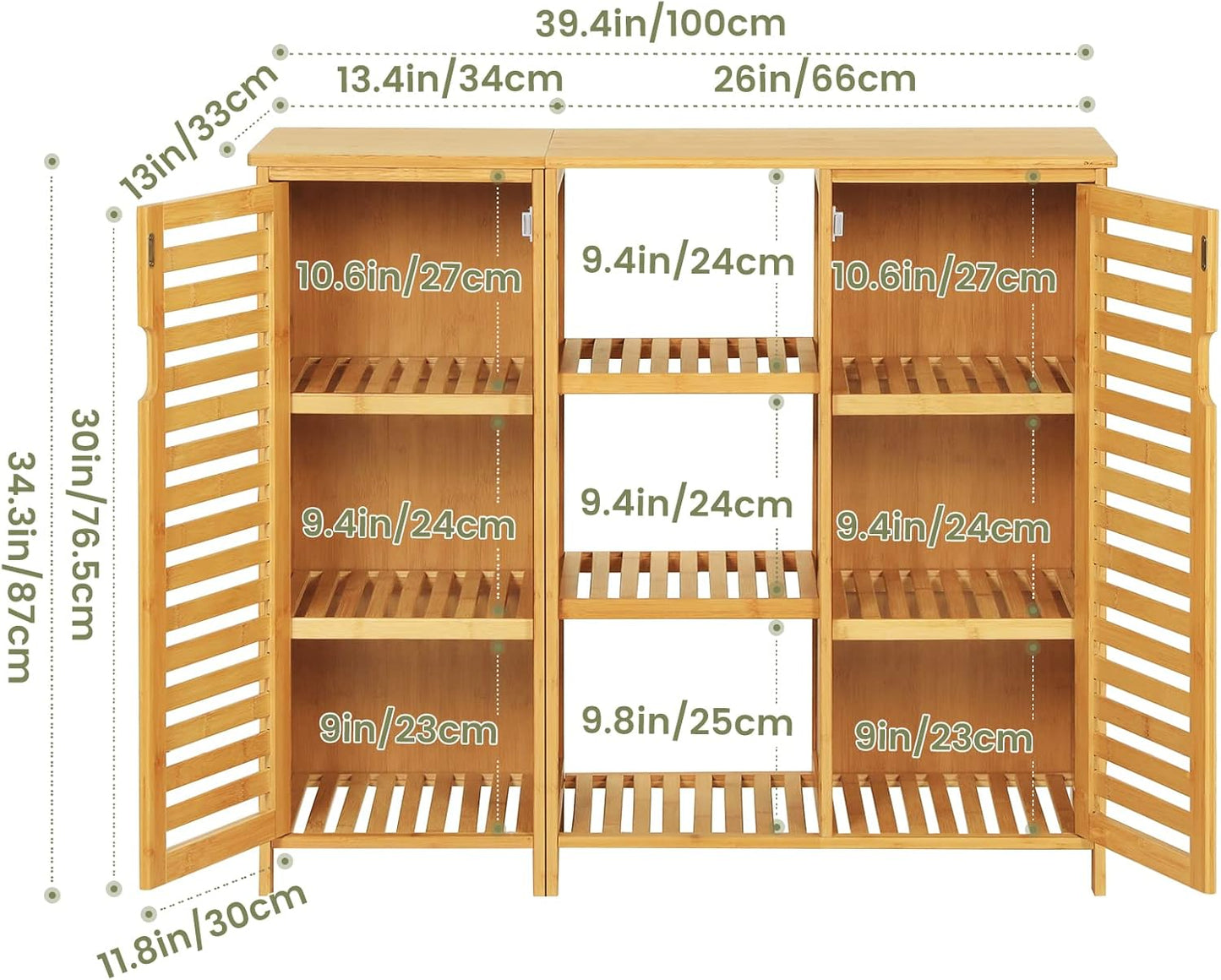 Bamboo Bathroom Storage Cabinet
