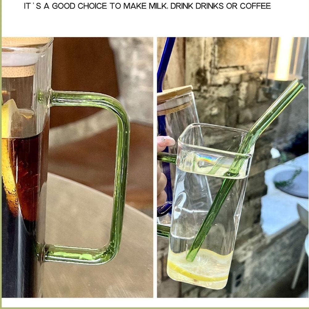 Square Cup with Lid and Straw