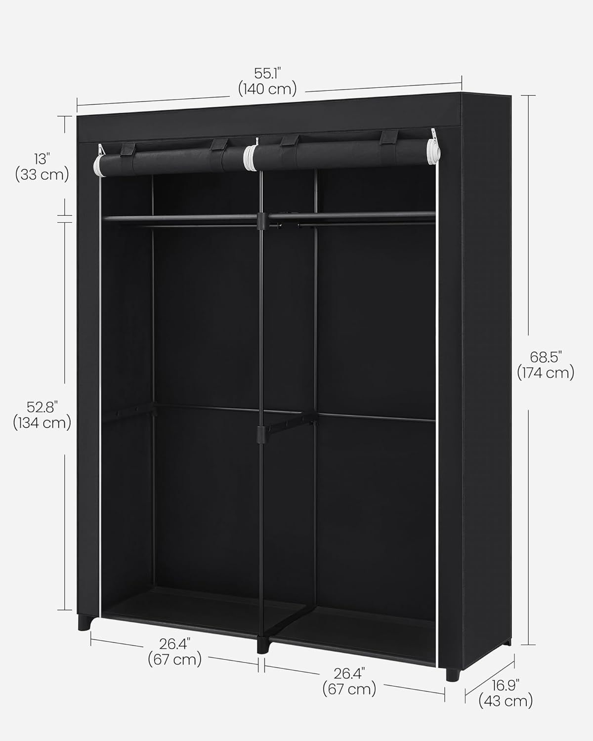 SONGMICS Wardrobe RYG02BK