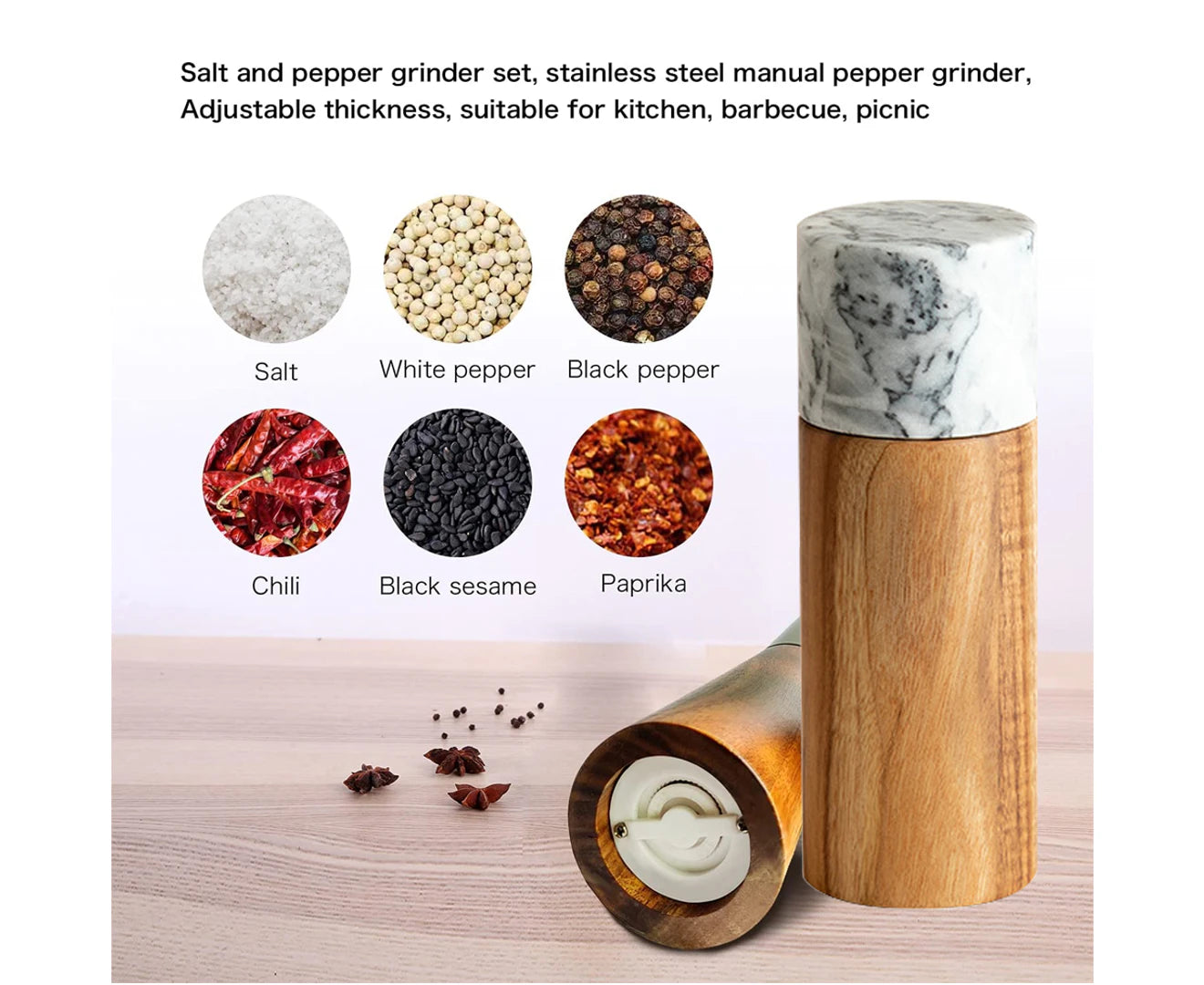 Salt and pepper grinder