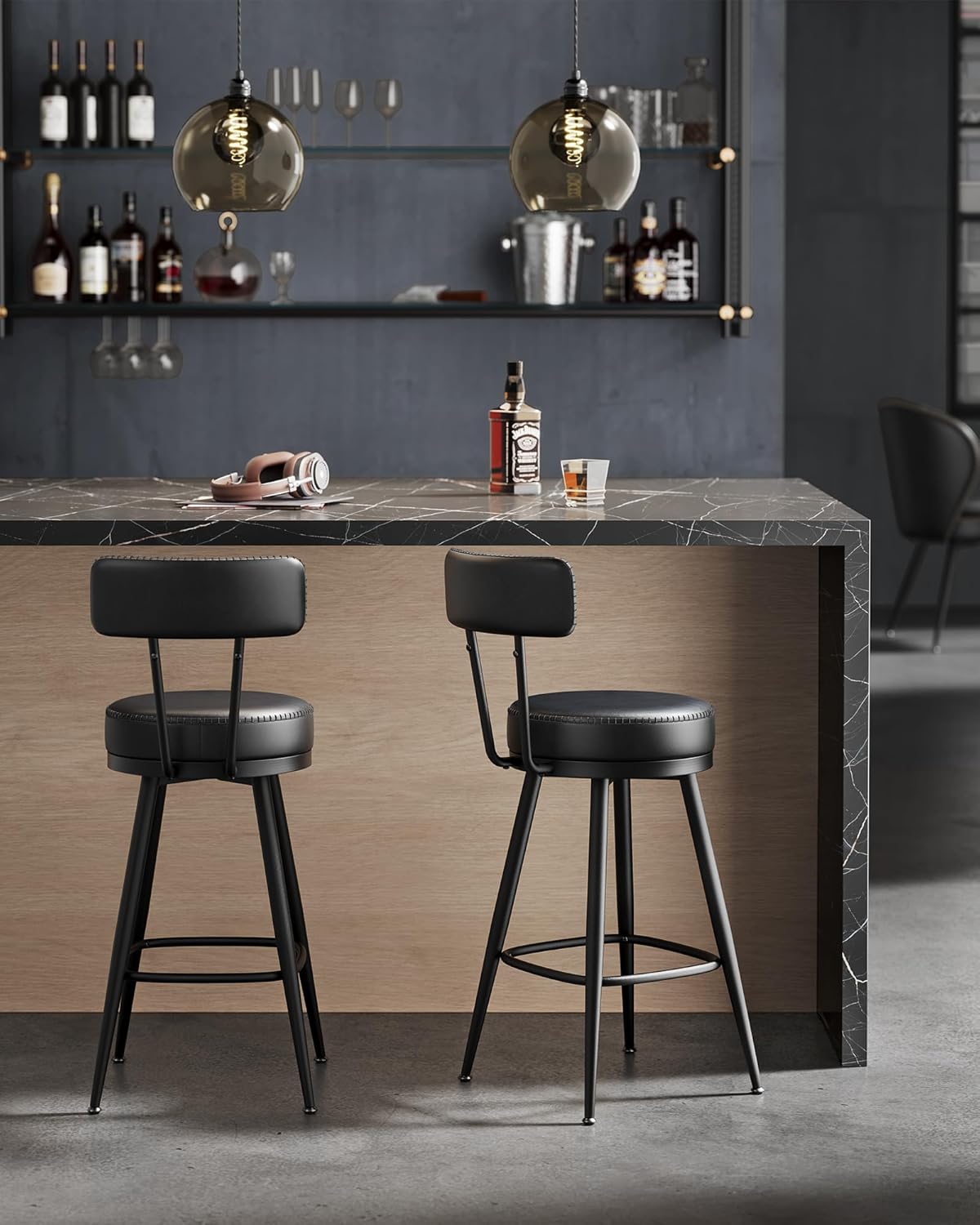 VASAGLE Set of 2 Bar Stools