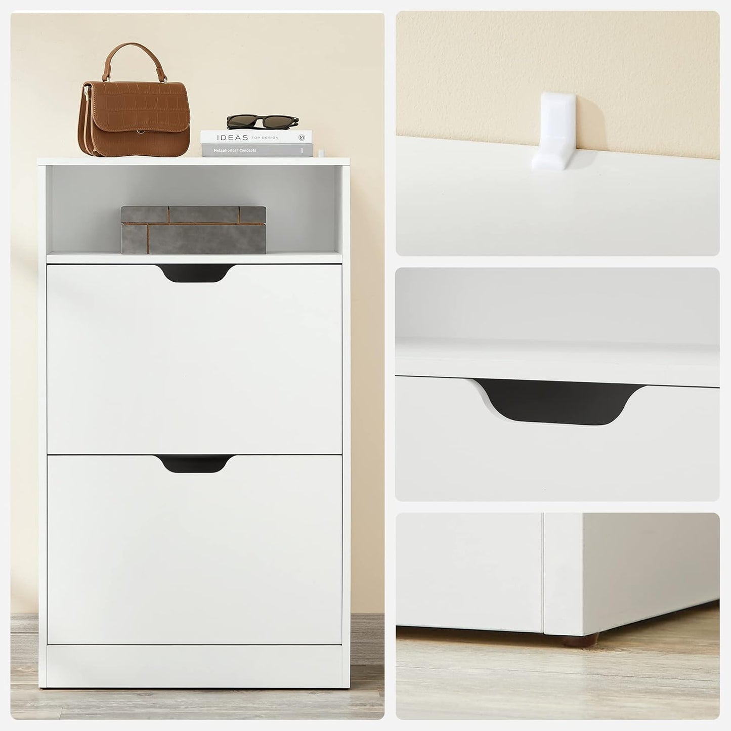 VASAGLE Shoe Cabinet LBC040W01V1