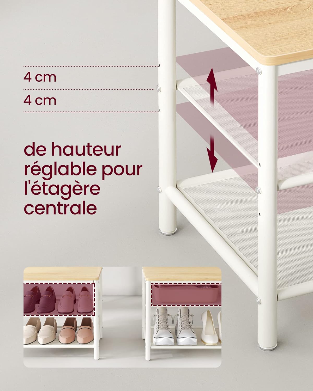 Cabinet with Hooks and Shoe Stand