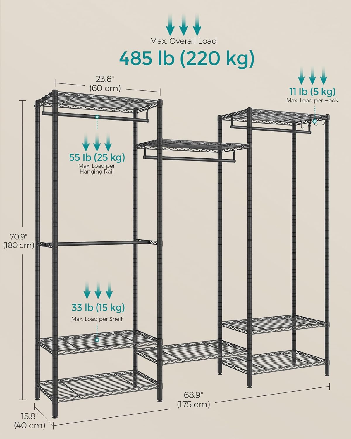 SONGMICS Clothing Rack