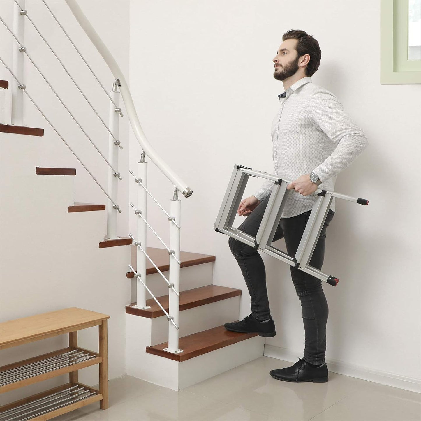 SONGMICS aluminum ladder GLT23K