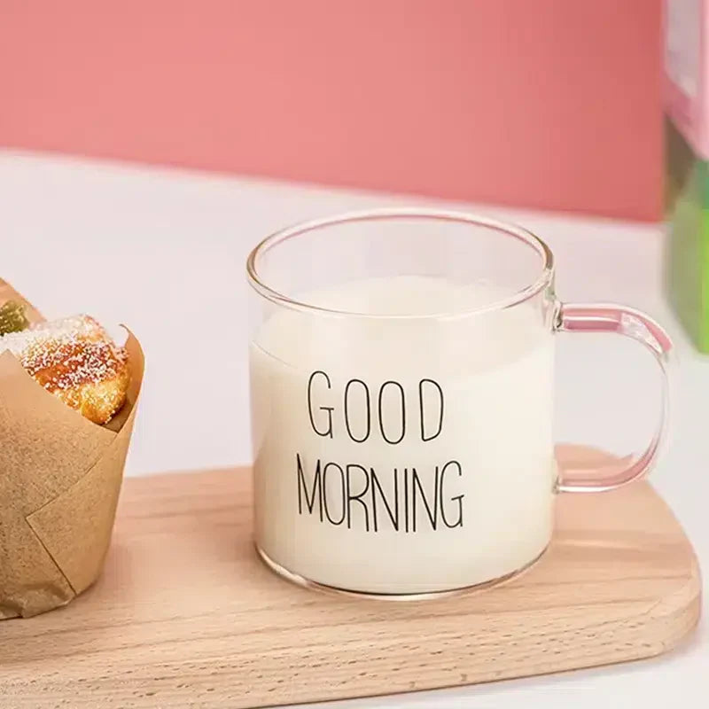 Good Morning Glass Mugs 6 pcs Set
