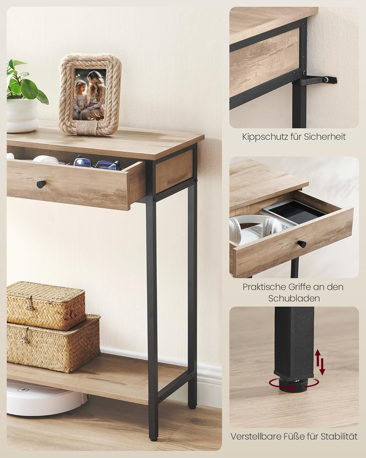 VASAGLE Console Table LNT015W01