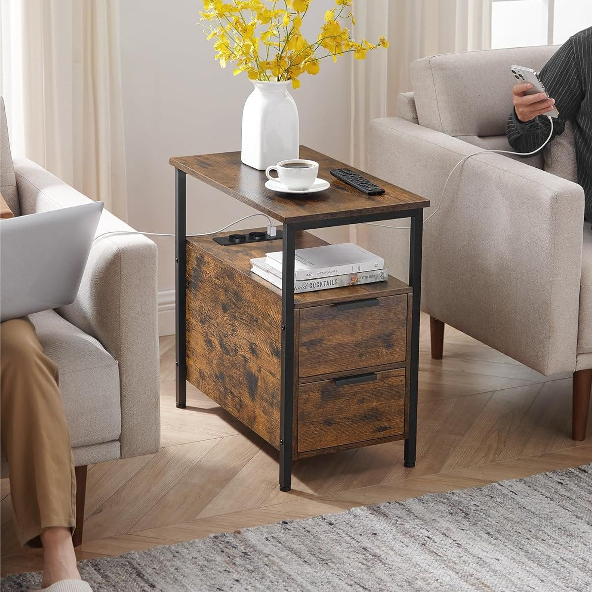 VASAGLE Bedside Table