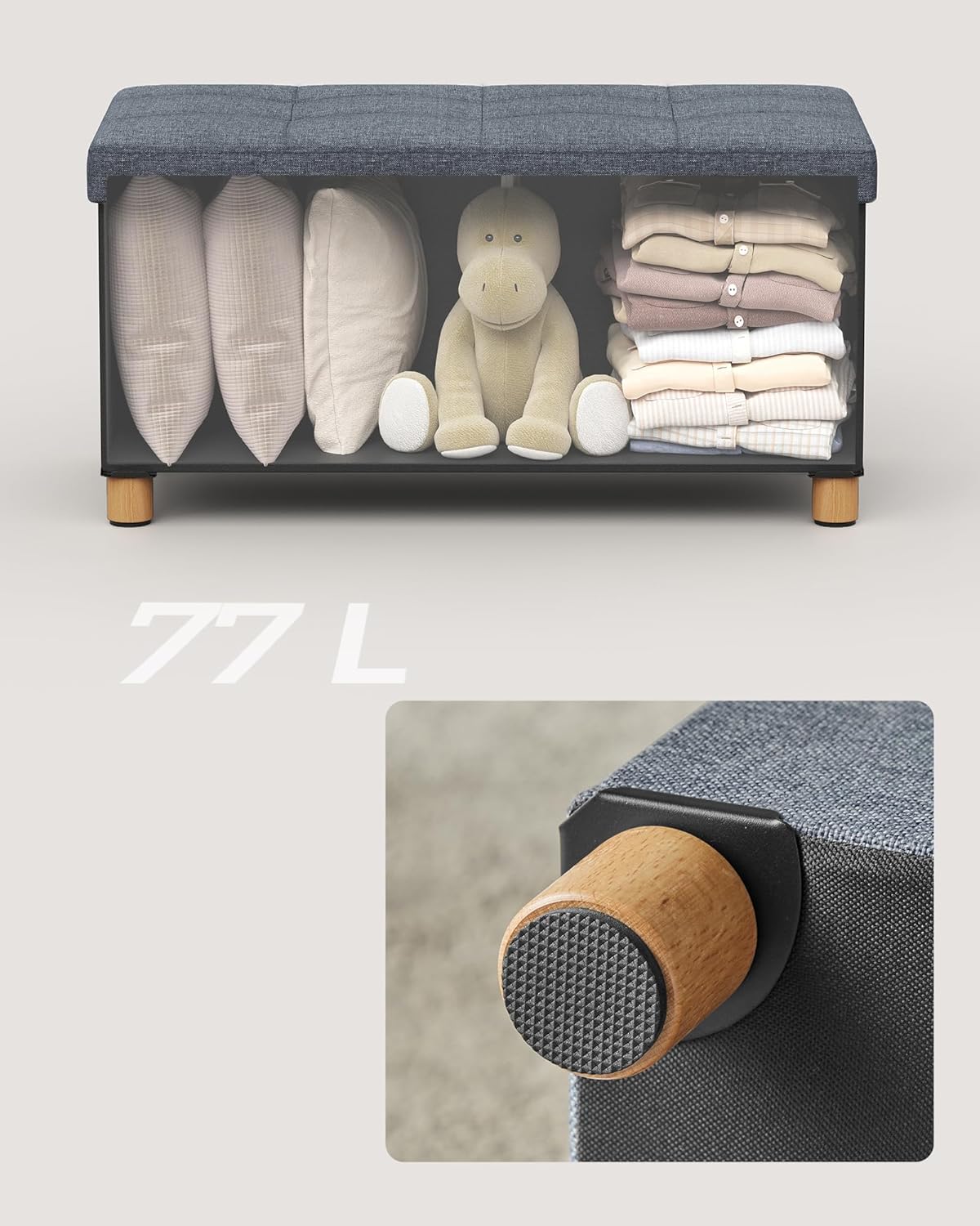 SONGMICS Storage Stool