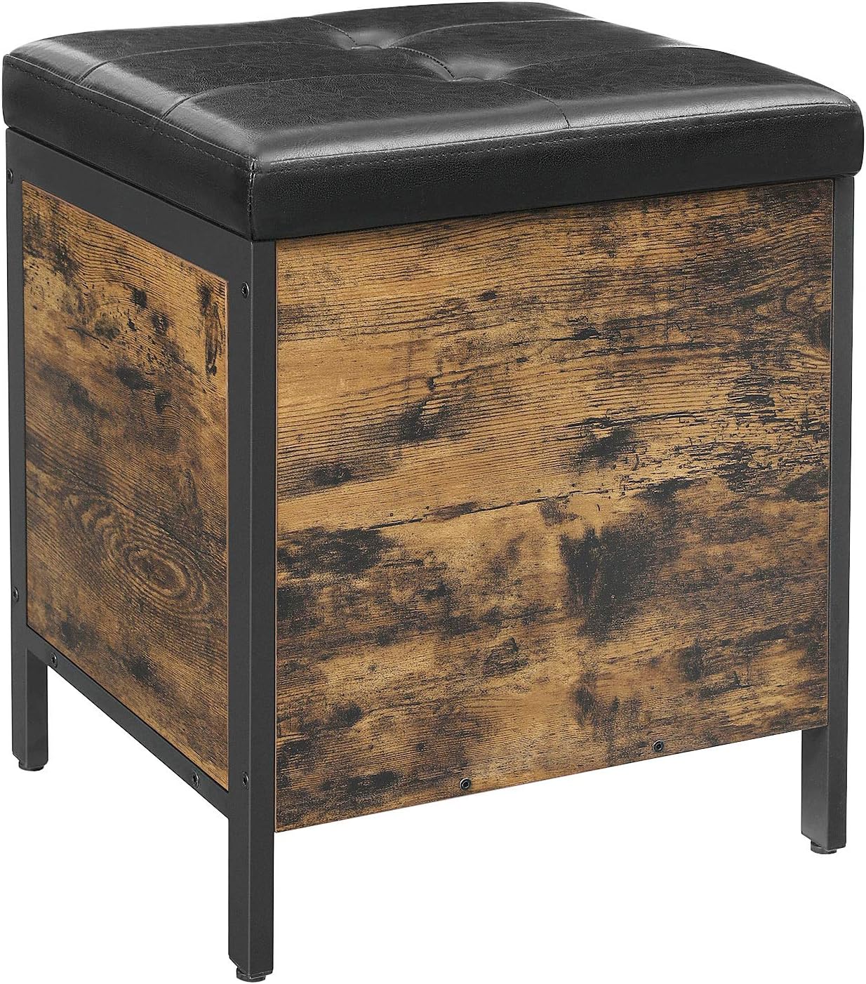 VASAGLE Storage Ottoman, Footrest Stool Trunks, Space-Saving
