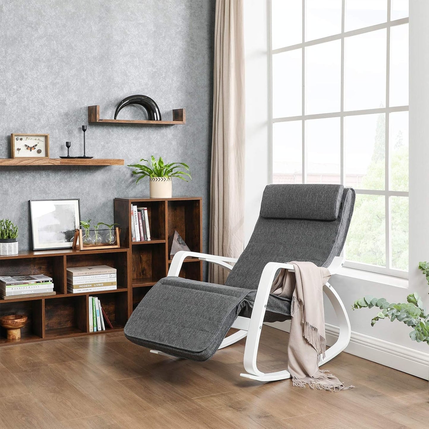 SONGMICS Birch Wood Rocking Chair