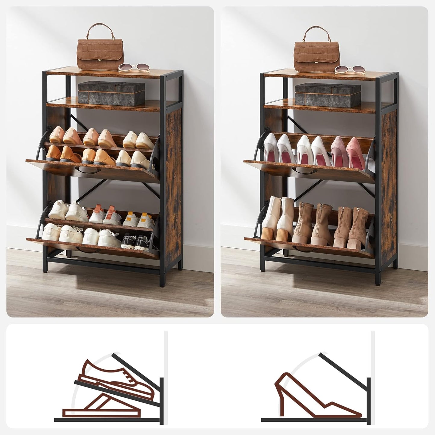 VASAGLE Shoe cabinet LBS801B01