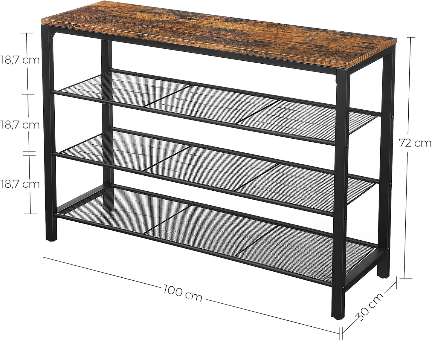 VASAGLE Shoe Rack LBS14BX