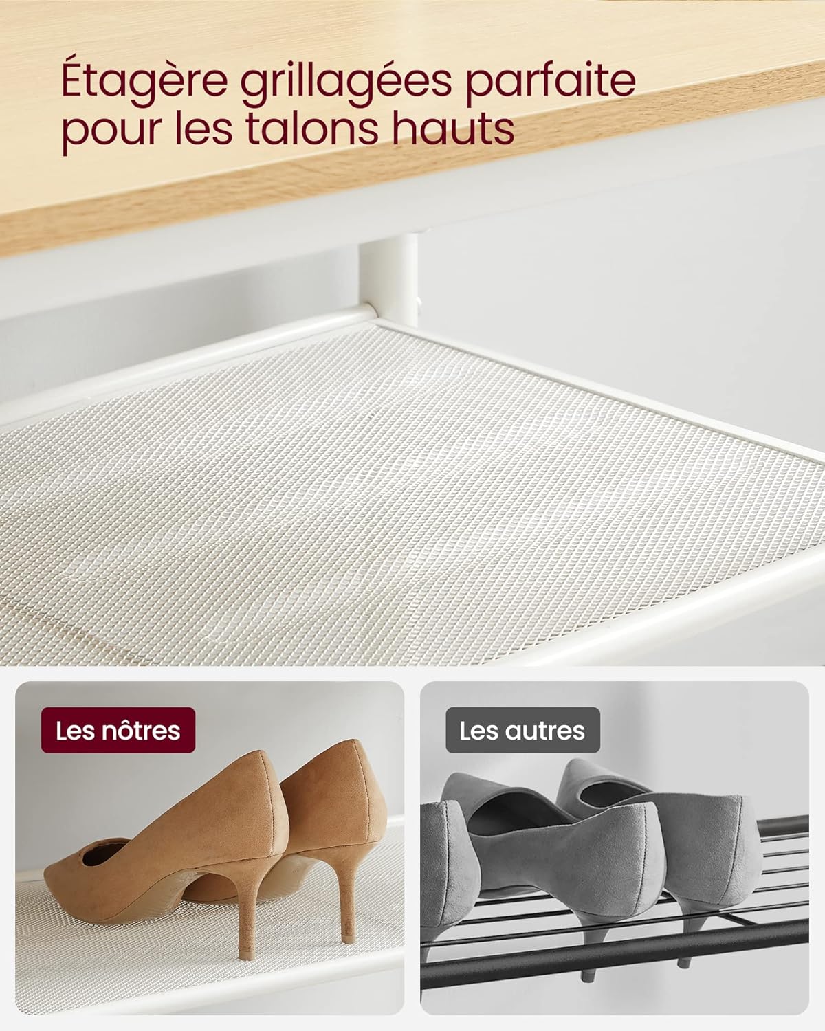 VASAGLE Coat Rack with Hooks