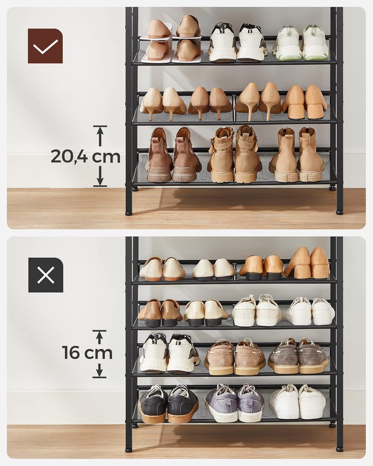 VASAGLE Shoe Rack LBS038B01