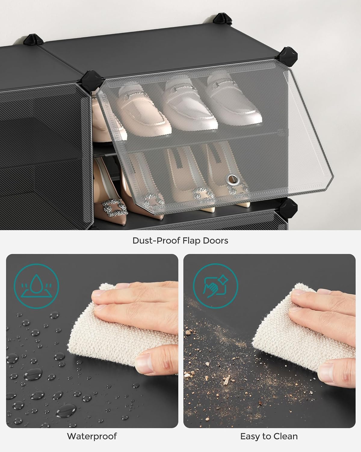 SONGMICS Interlocking Shoe Rack LPC035B01