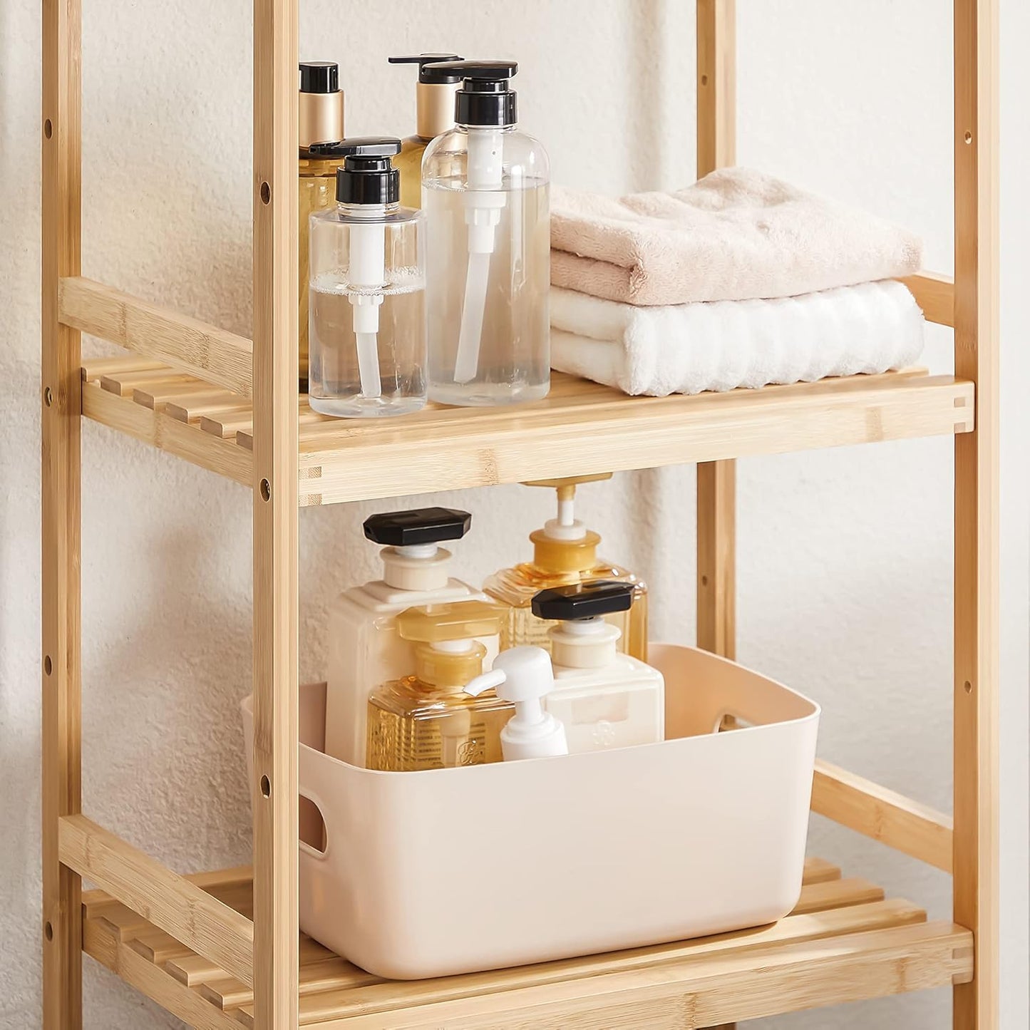 SONGMICS 5-Tier Bamboo Storage Rack