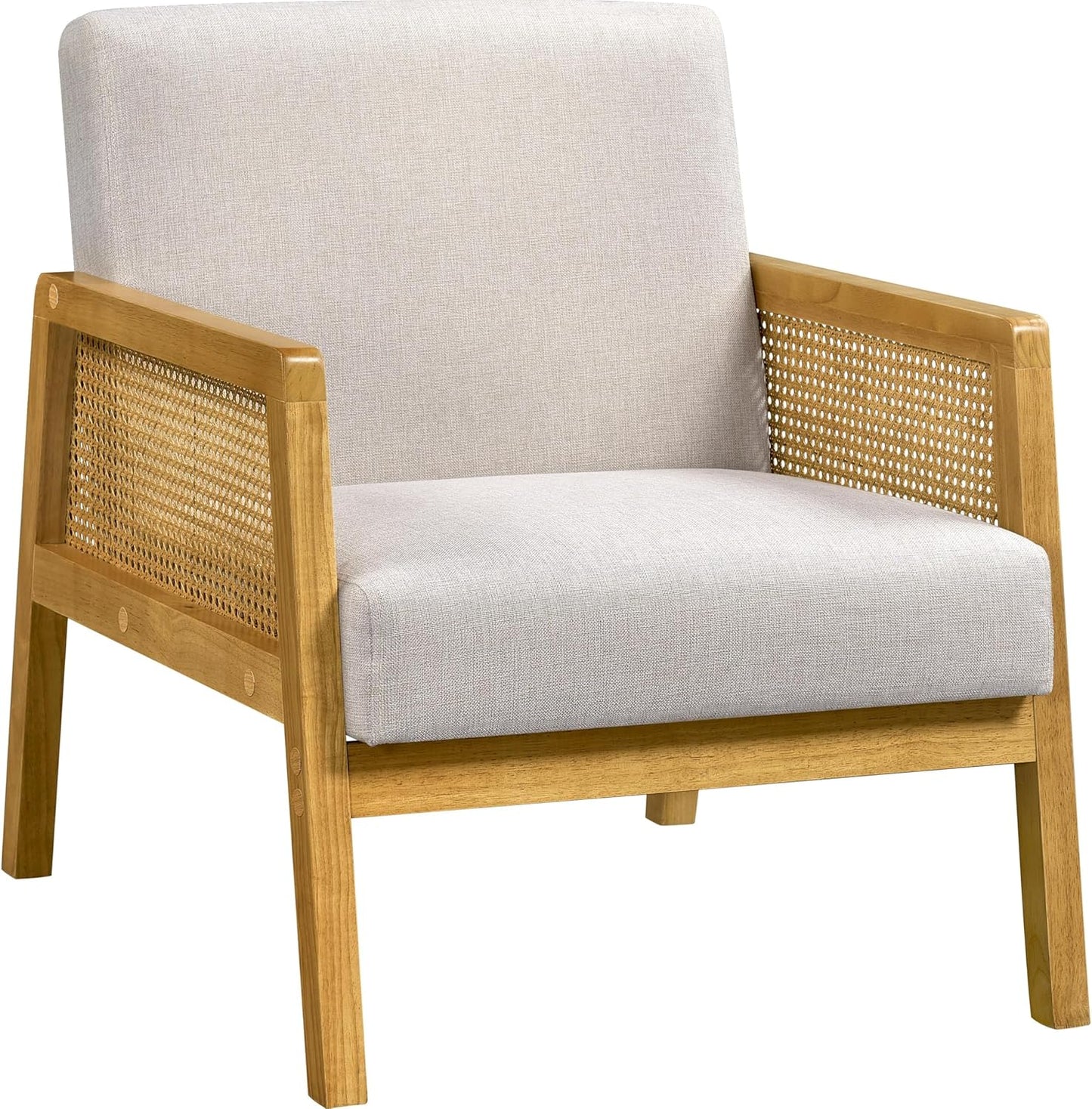 Armchair with armrests with padding
