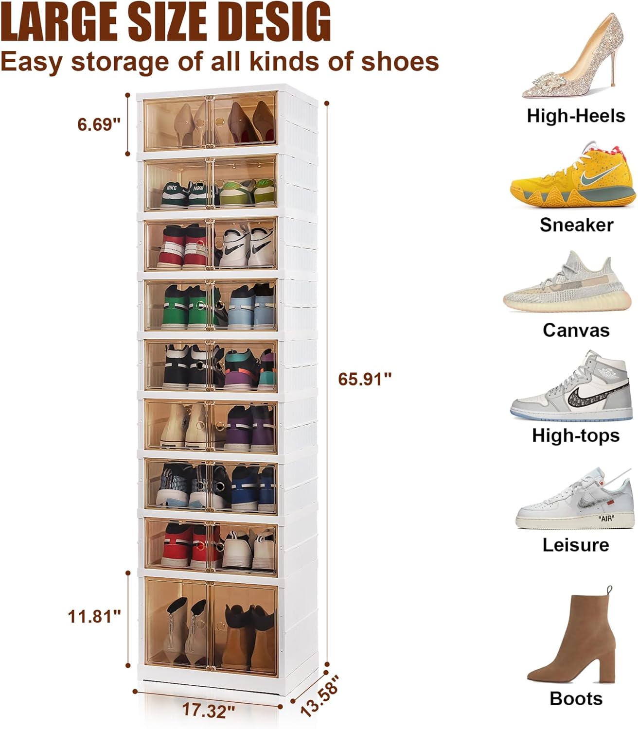 Foldable Shoe Rack Organizer