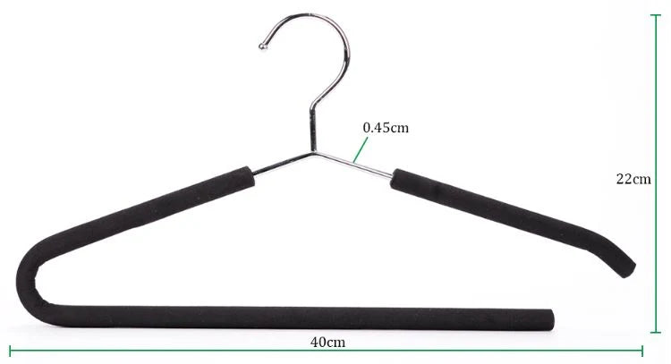 3 Pcs Non Slip Foam Coating Metal Wire Clothes Hangers