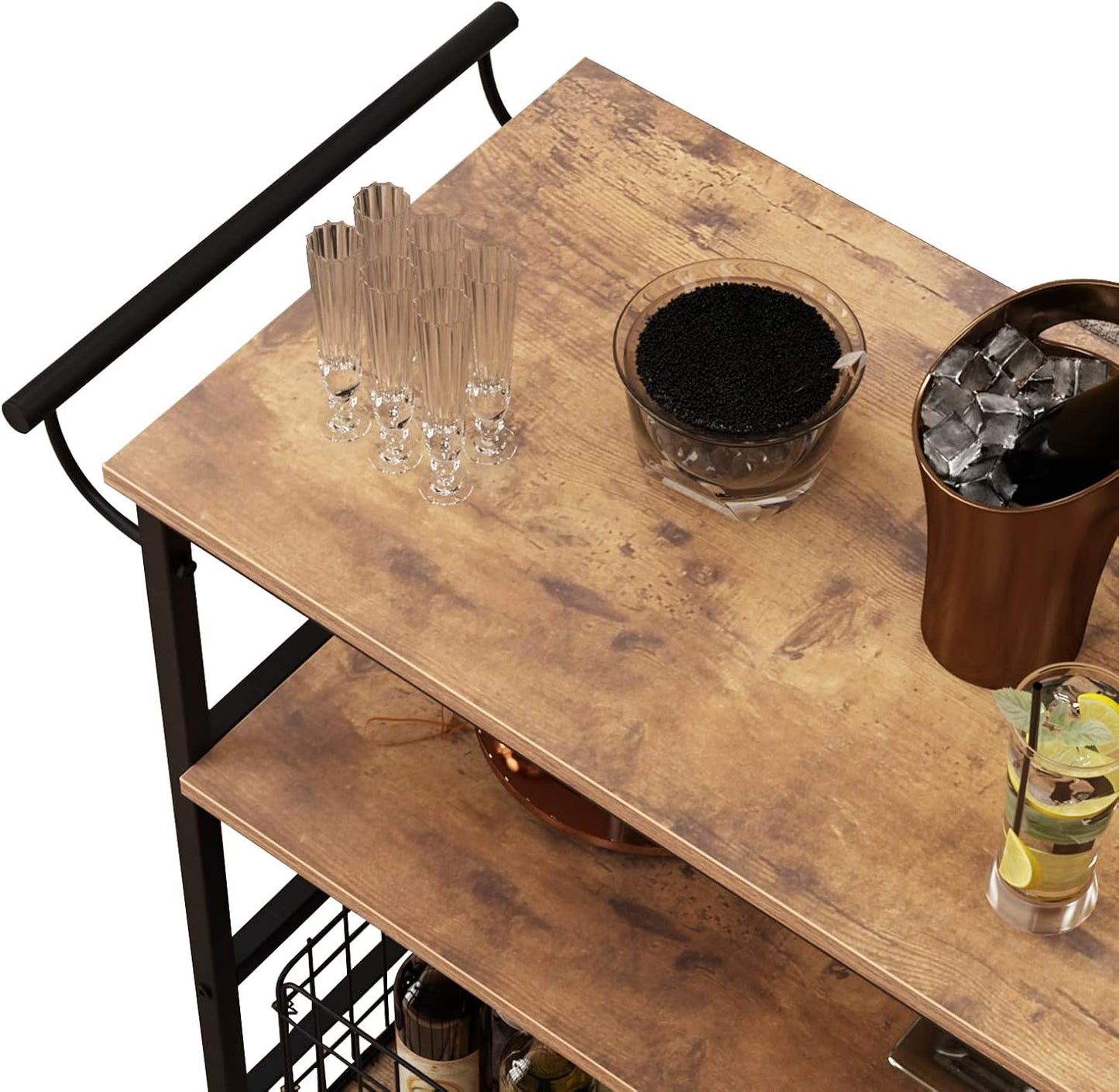 Roller Tableware Kitchen Cabinet