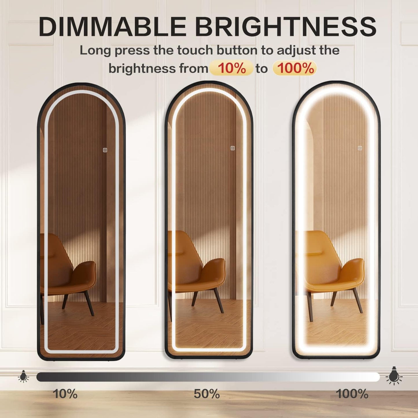 full length mirror with lights