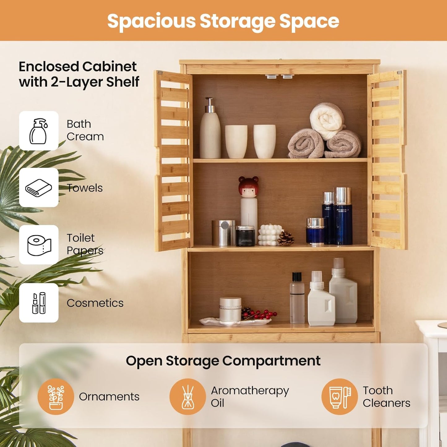 Over-The-Toilet Storage Cabinet