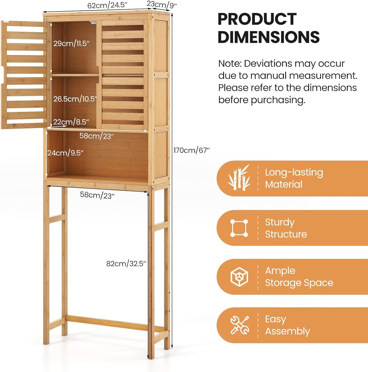 Over-The-Toilet Storage Cabinet