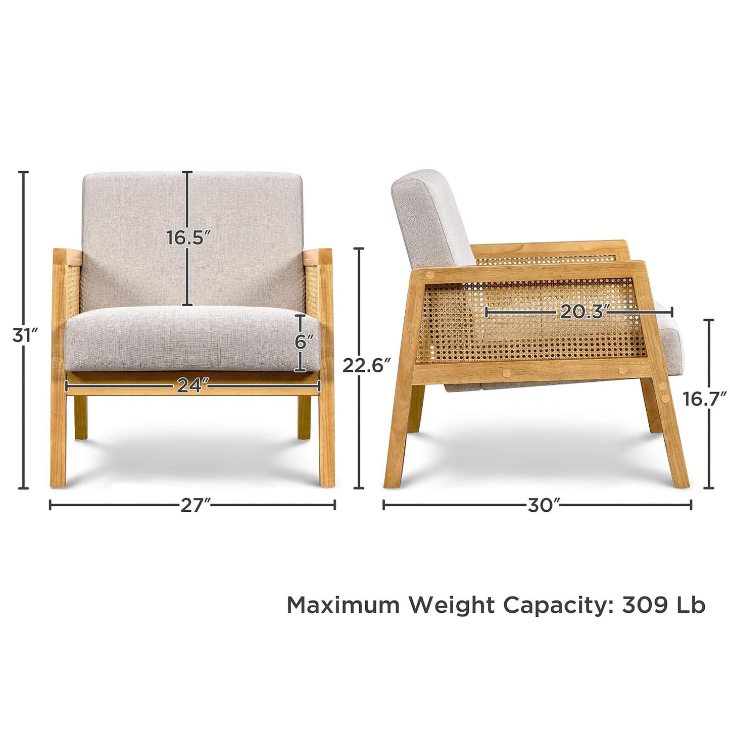 Boucle Fabric Chair