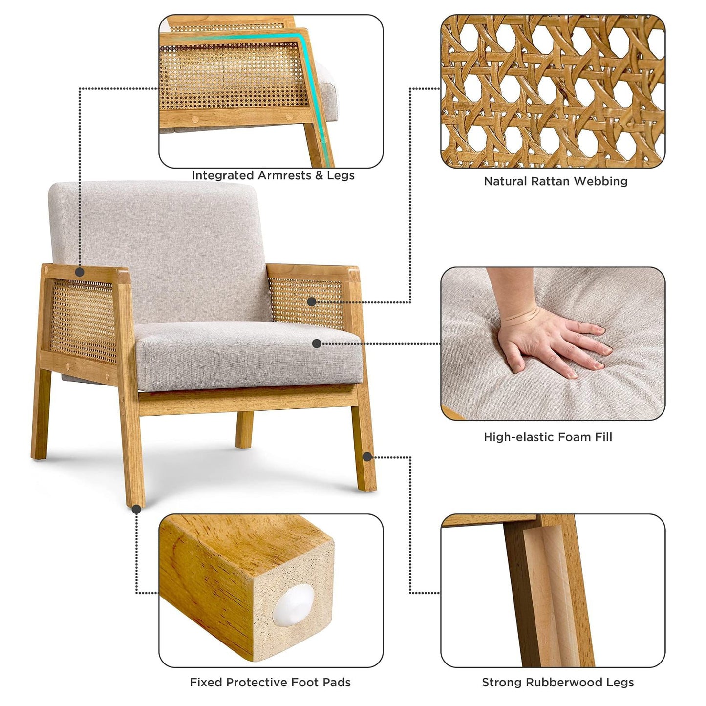 Boucle Fabric Chair