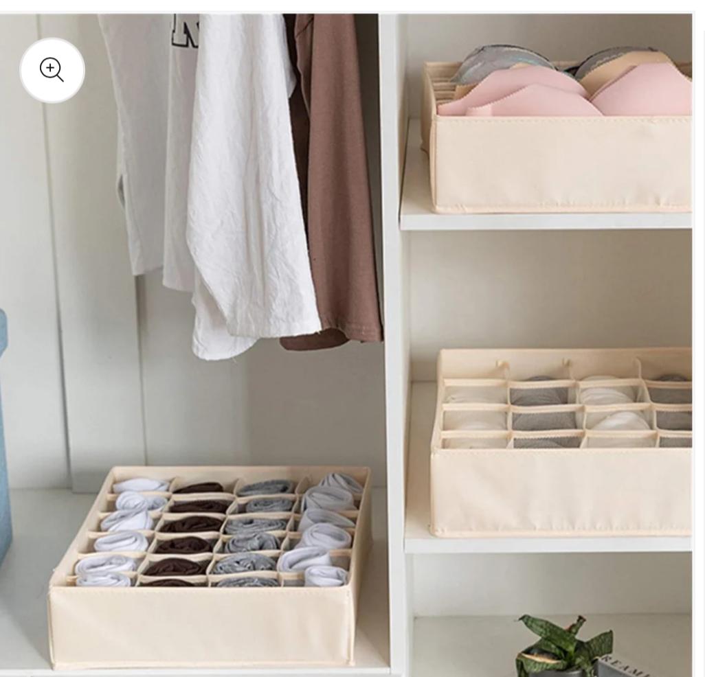 Set of 3 Multi-grid Underwear Storage Box