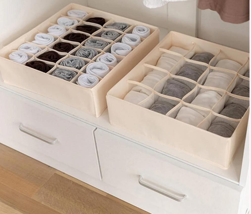 Set of 3 Multi-grid Underwear Storage Box