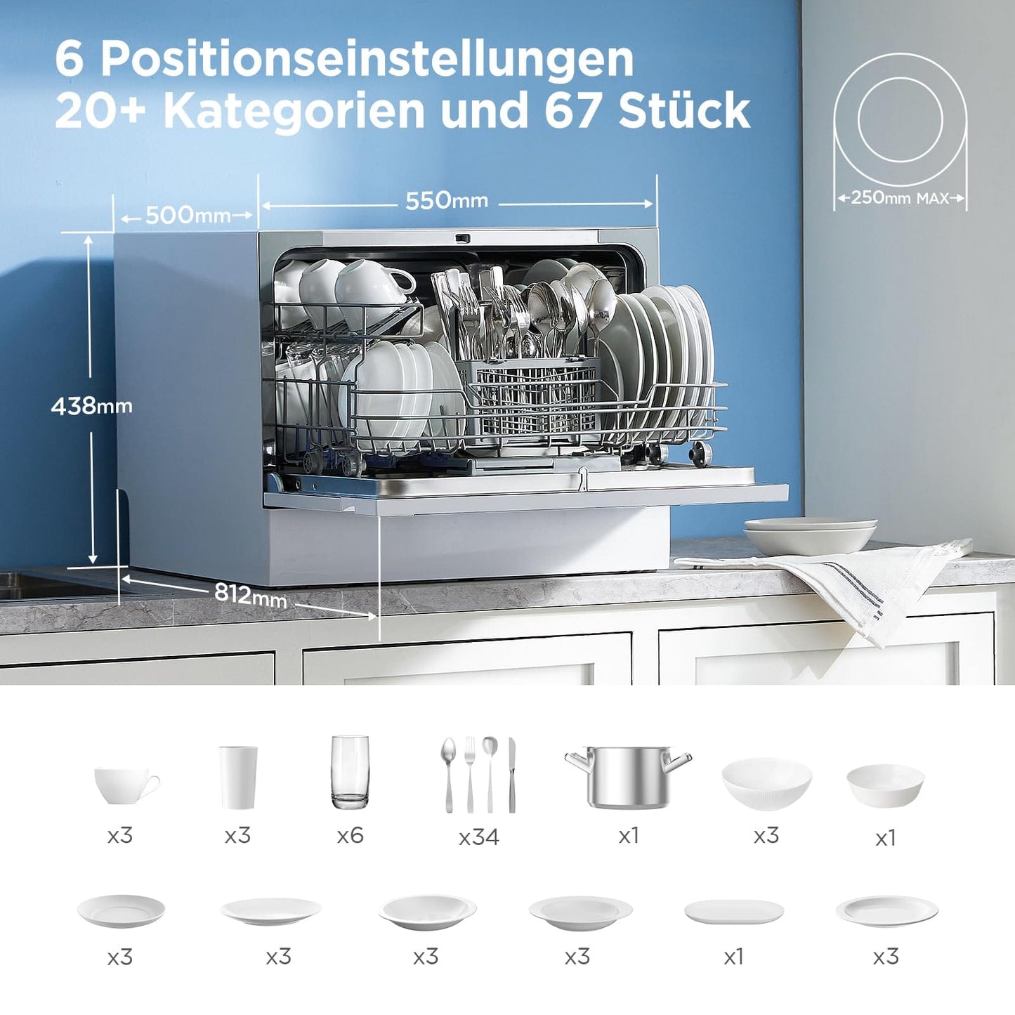 Midea Table Dishwasher