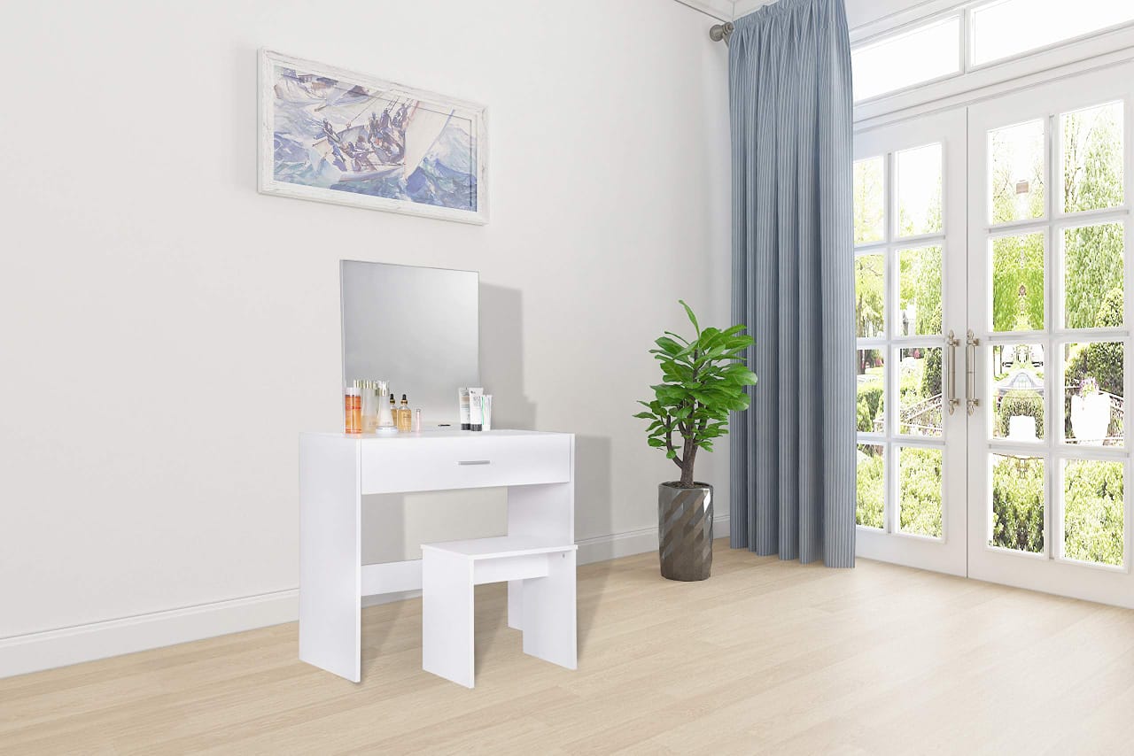 Dressing Table Mirror with a Stool