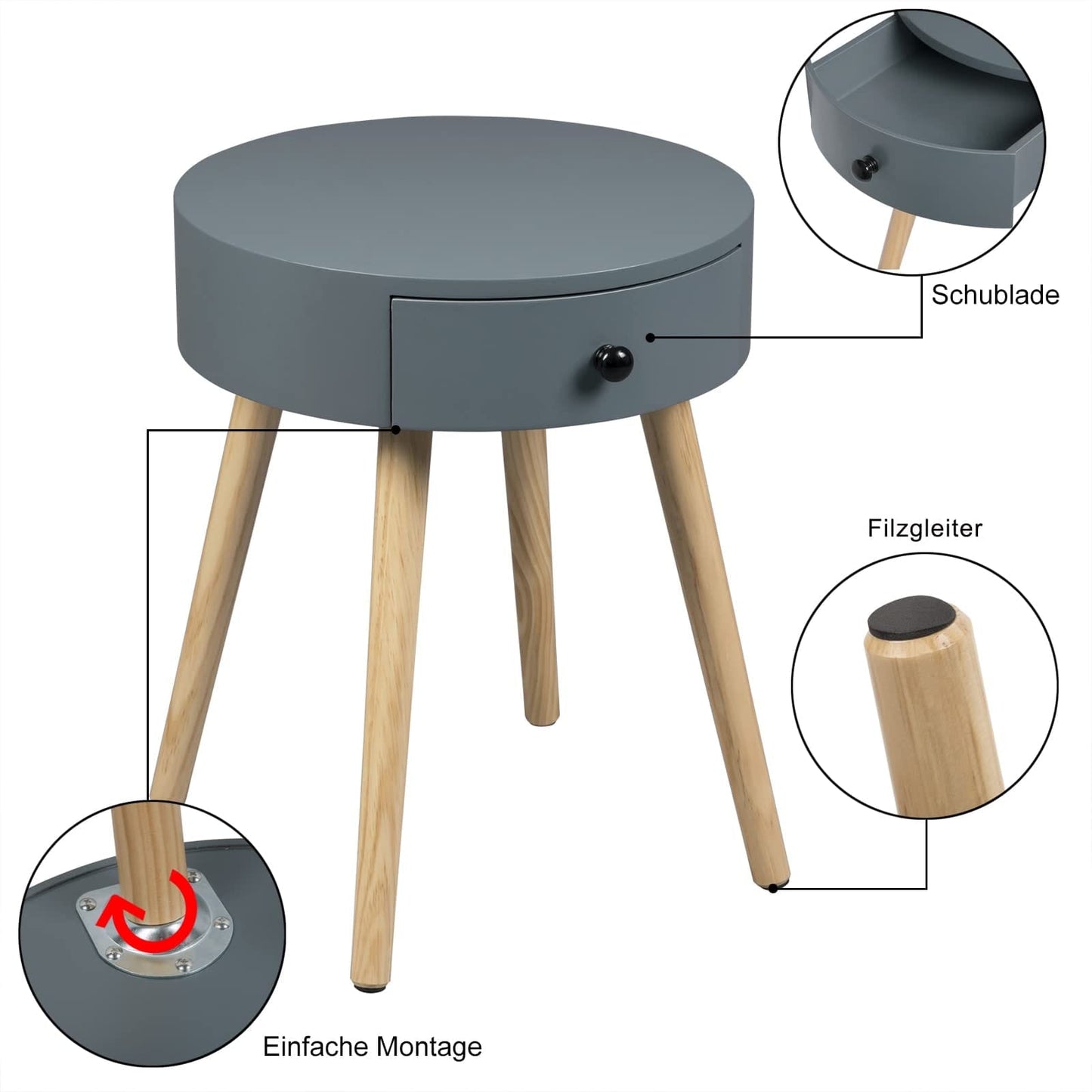 Bed side Table with 1 Drawer