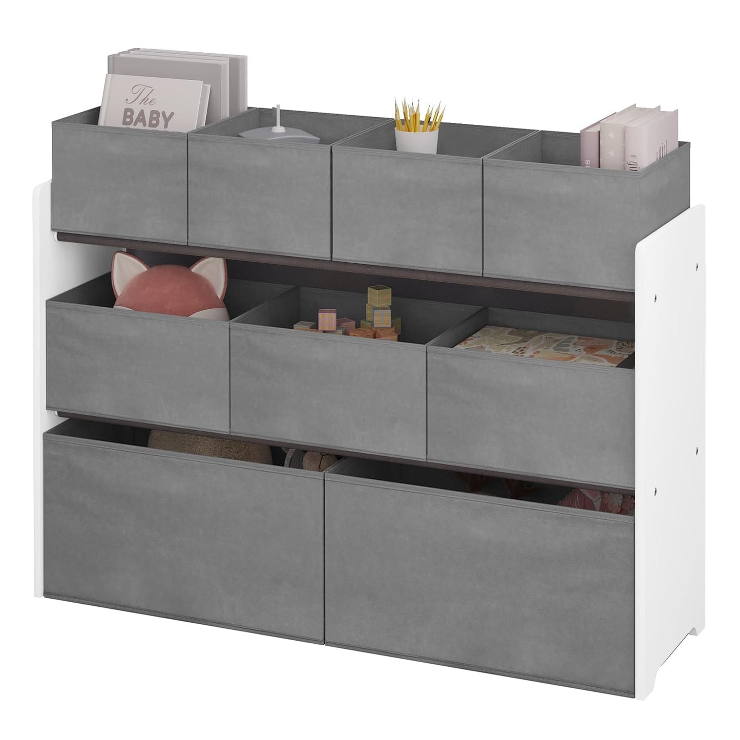 Kids Storage Unit with 9 Toy Boxes