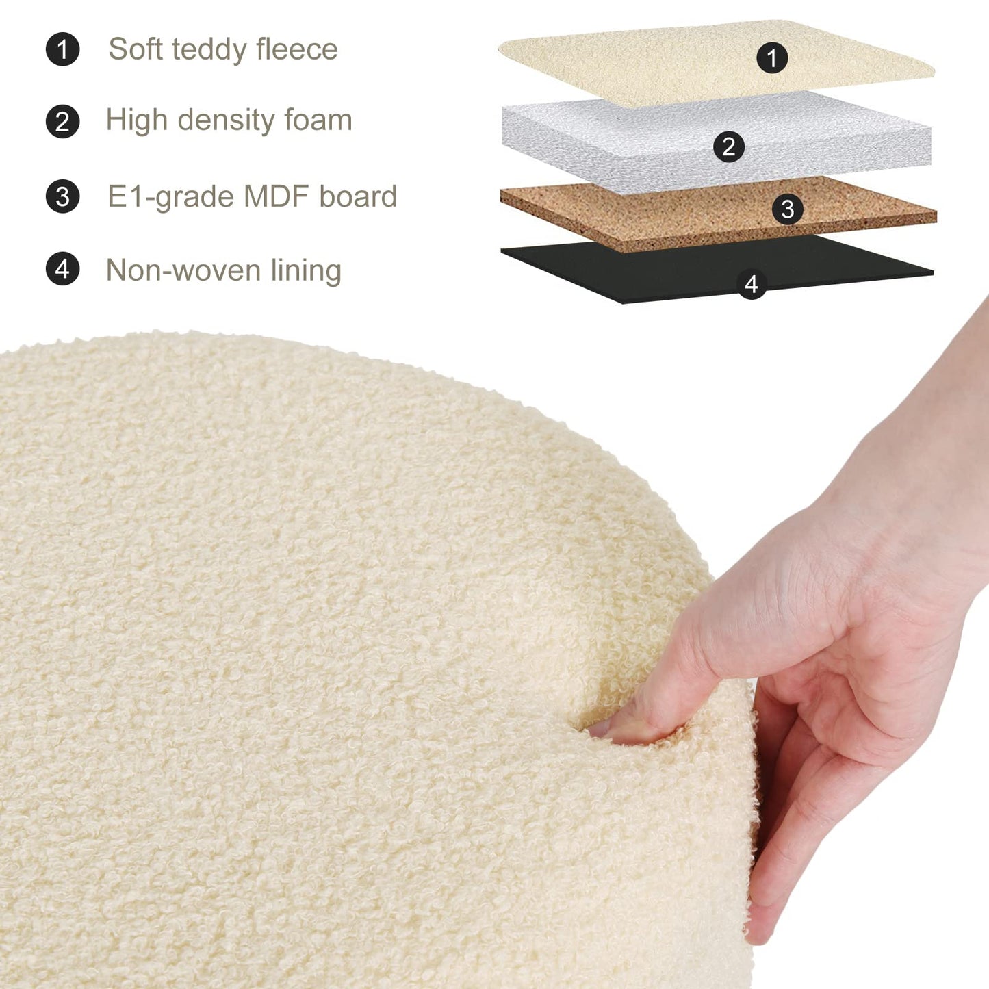 Round Pouf, Dressing Table