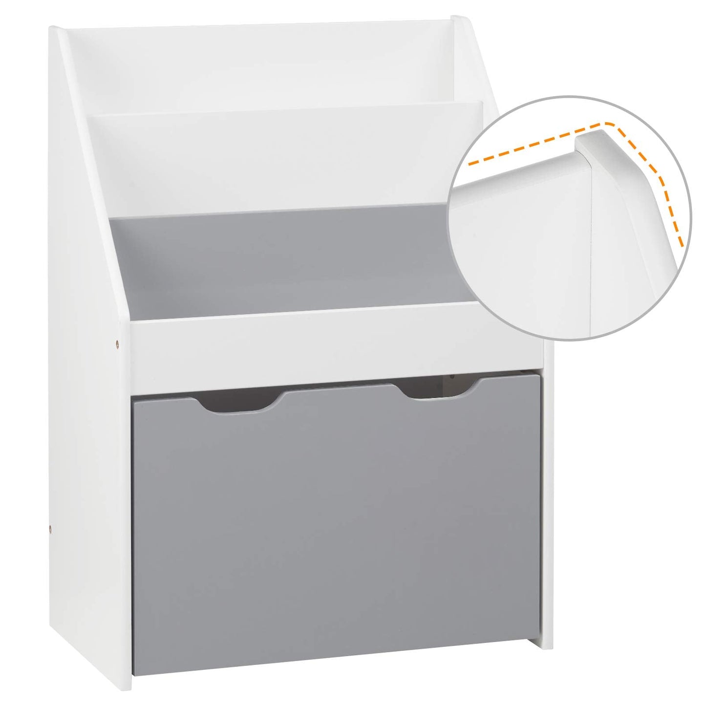 WOLTU Kids Bookshelf with Wheels