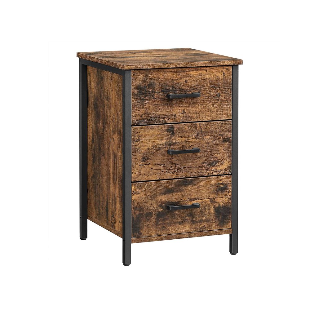 VASAGLE 3-Drawer Bedside Table