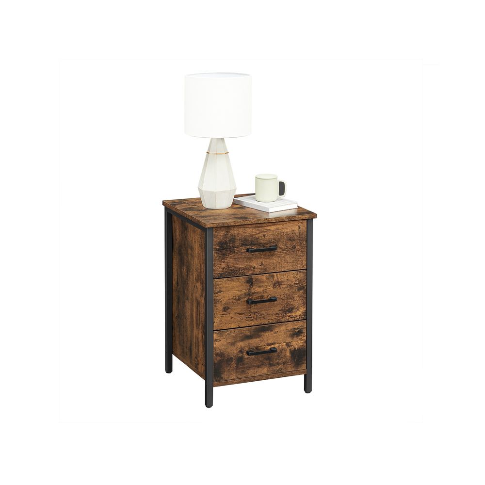 VASAGLE 3-Drawer Bedside Table