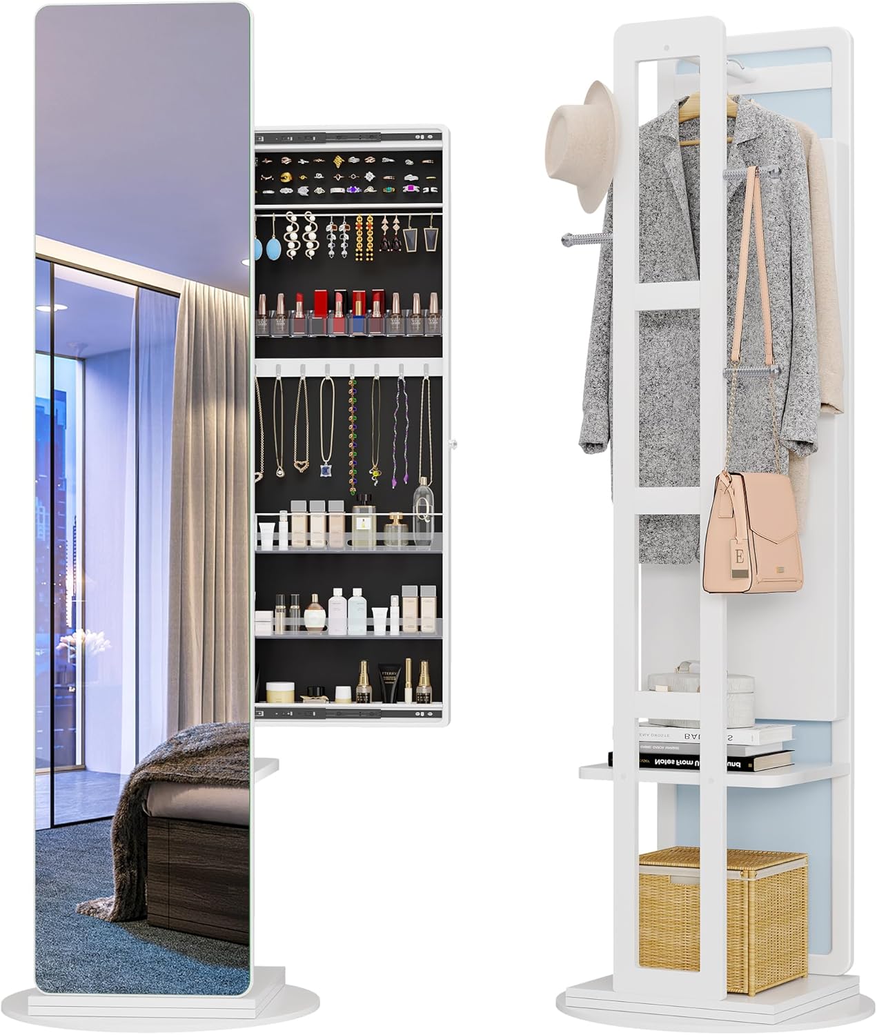 360° Swivel Jewelry Armoire