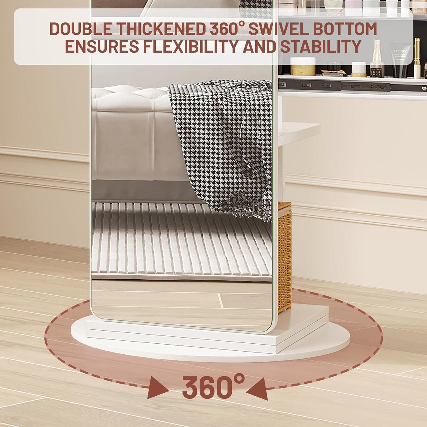 360° Swivel Jewelry Armoire