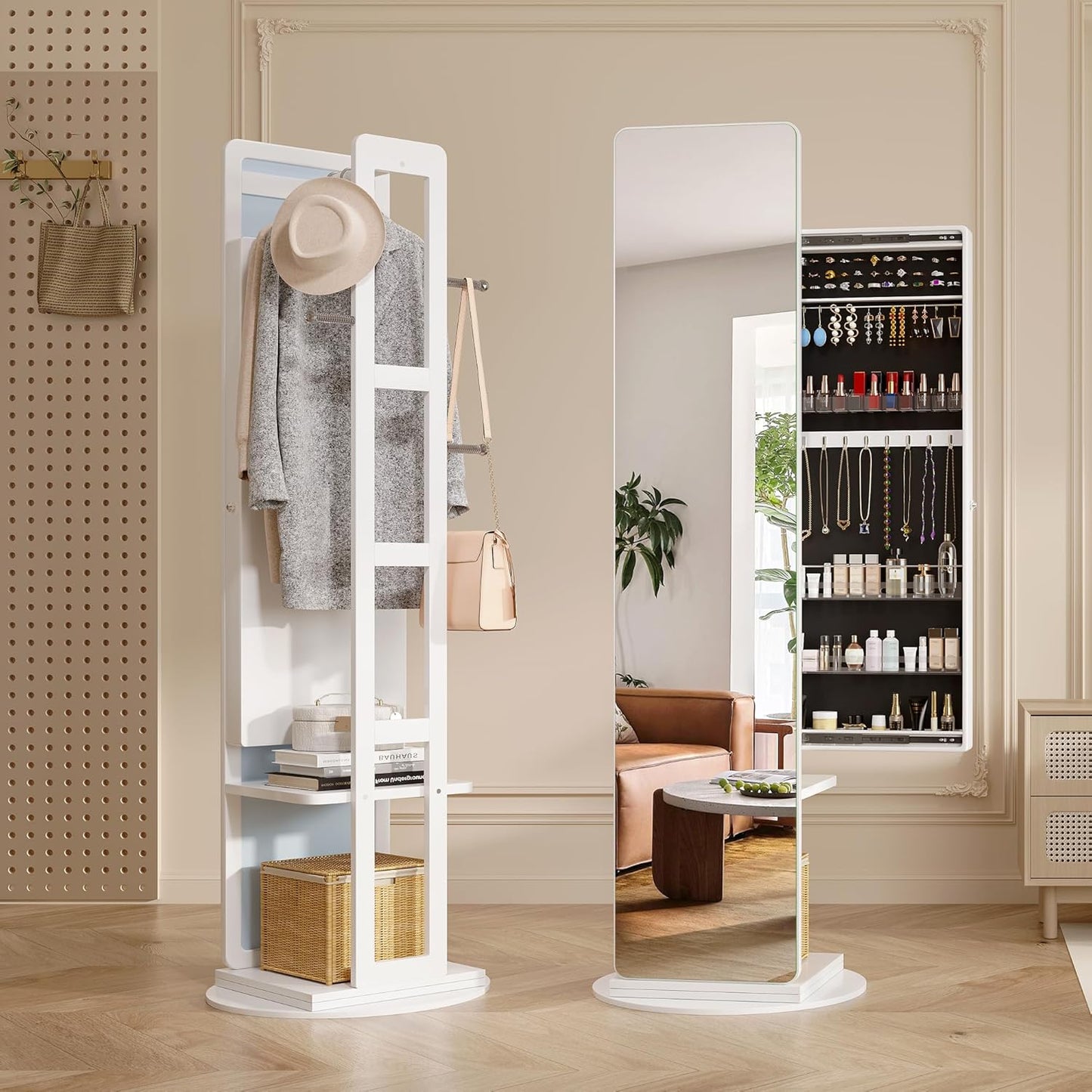 360° Swivel Jewelry Armoire